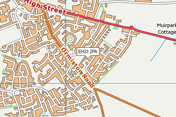 EH33 2PA map - OS VectorMap District (Ordnance Survey)