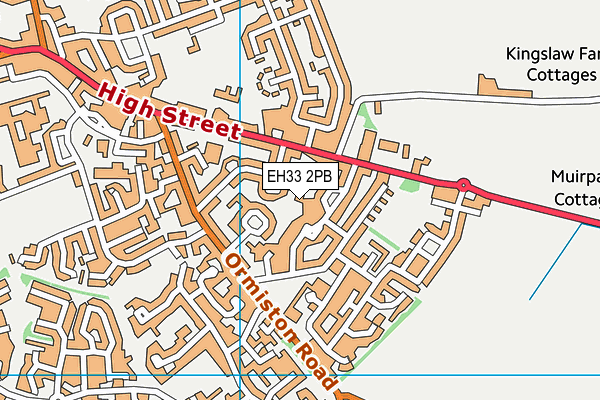 EH33 2PB map - OS VectorMap District (Ordnance Survey)
