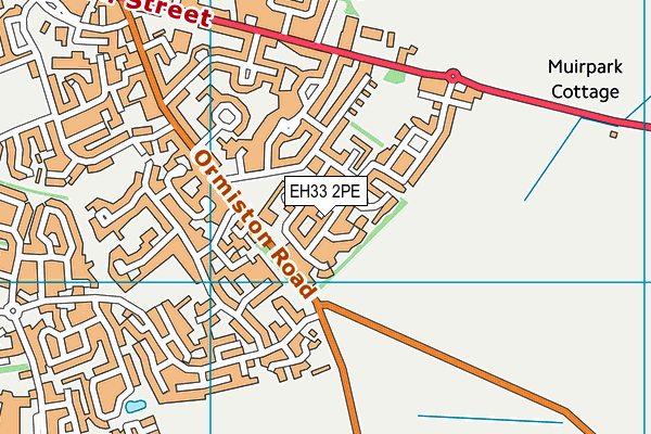 EH33 2PE map - OS VectorMap District (Ordnance Survey)