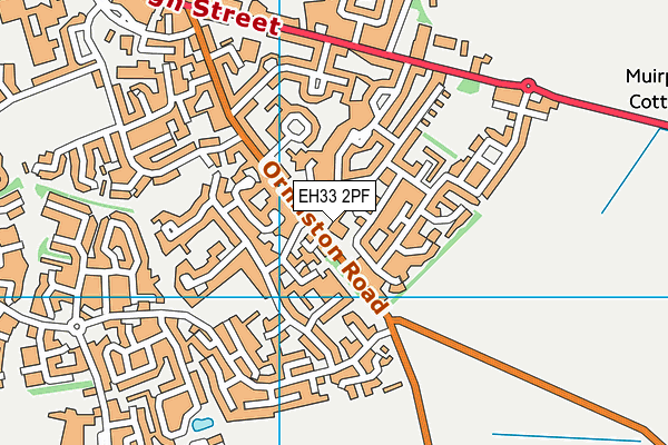 EH33 2PF map - OS VectorMap District (Ordnance Survey)