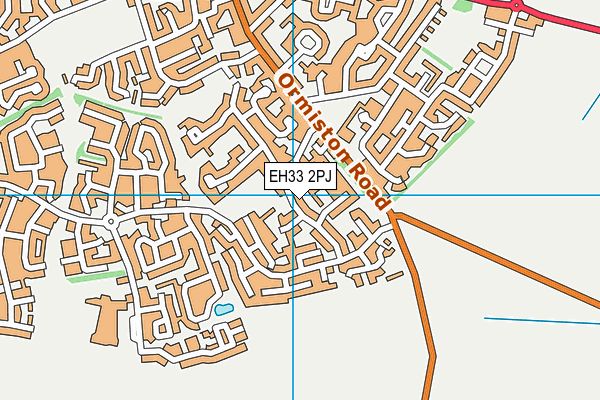 EH33 2PJ map - OS VectorMap District (Ordnance Survey)