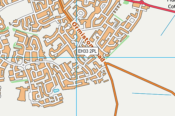 EH33 2PL map - OS VectorMap District (Ordnance Survey)