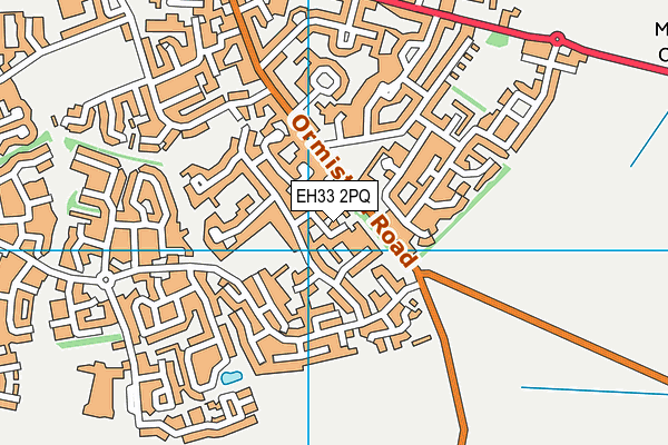 EH33 2PQ map - OS VectorMap District (Ordnance Survey)