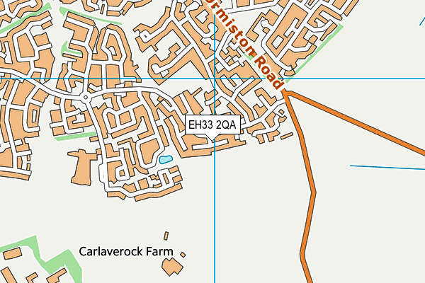 EH33 2QA map - OS VectorMap District (Ordnance Survey)