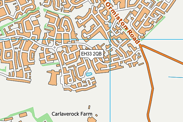 EH33 2QB map - OS VectorMap District (Ordnance Survey)