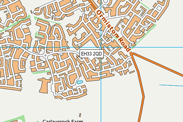 EH33 2QD map - OS VectorMap District (Ordnance Survey)