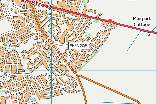 EH33 2QE map - OS VectorMap District (Ordnance Survey)