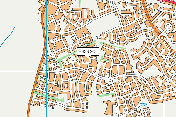 EH33 2QJ map - OS VectorMap District (Ordnance Survey)