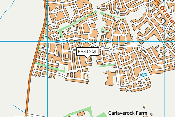 EH33 2QL map - OS VectorMap District (Ordnance Survey)