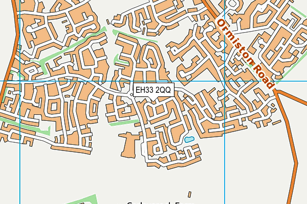 EH33 2QQ map - OS VectorMap District (Ordnance Survey)