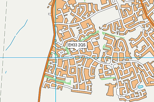EH33 2QS map - OS VectorMap District (Ordnance Survey)
