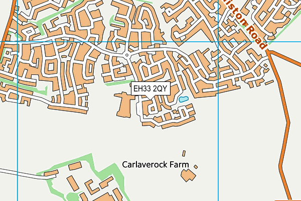 EH33 2QY map - OS VectorMap District (Ordnance Survey)