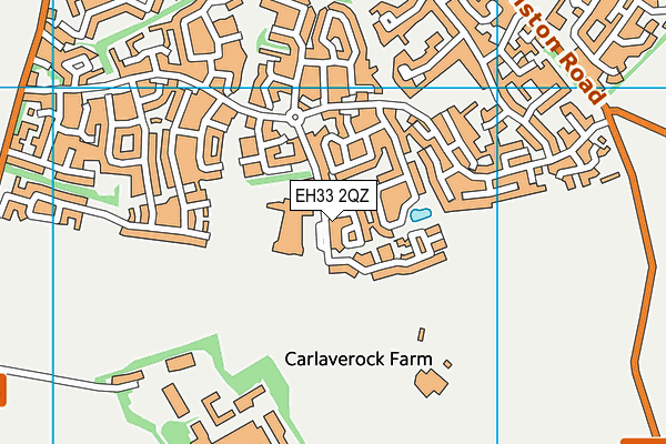 EH33 2QZ map - OS VectorMap District (Ordnance Survey)
