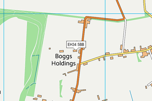 EH34 5BB map - OS VectorMap District (Ordnance Survey)