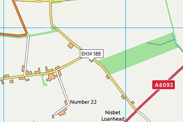 EH34 5BE map - OS VectorMap District (Ordnance Survey)