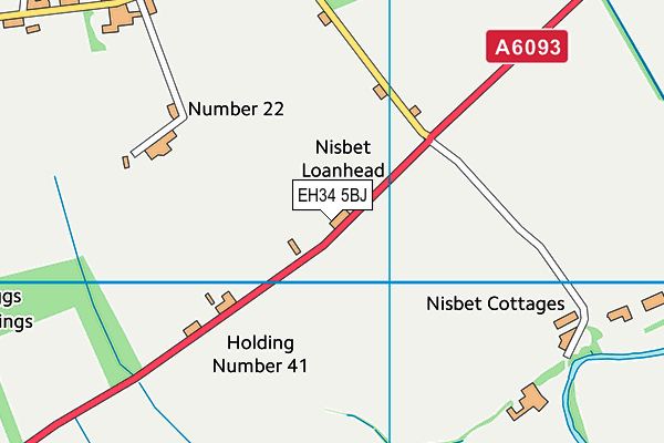 EH34 5BJ map - OS VectorMap District (Ordnance Survey)