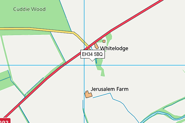 EH34 5BQ map - OS VectorMap District (Ordnance Survey)