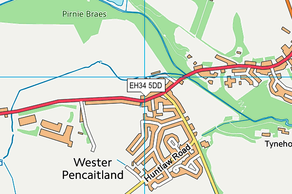 EH34 5DD map - OS VectorMap District (Ordnance Survey)