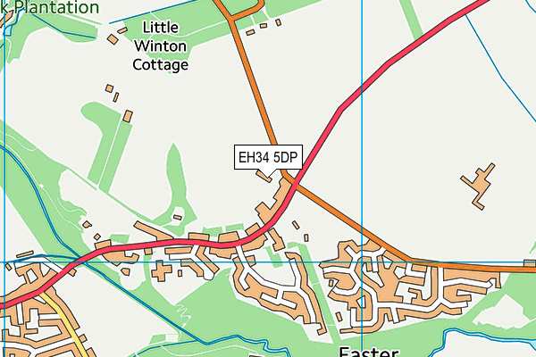 EH34 5DP map - OS VectorMap District (Ordnance Survey)