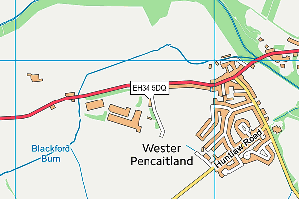 EH34 5DQ map - OS VectorMap District (Ordnance Survey)