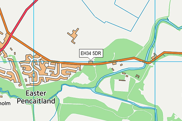 EH34 5DR map - OS VectorMap District (Ordnance Survey)