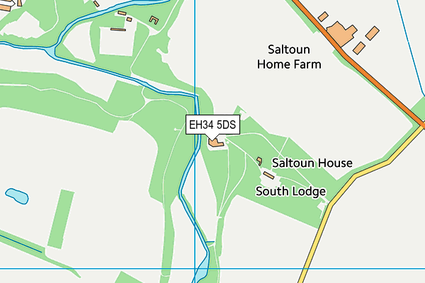 EH34 5DS map - OS VectorMap District (Ordnance Survey)