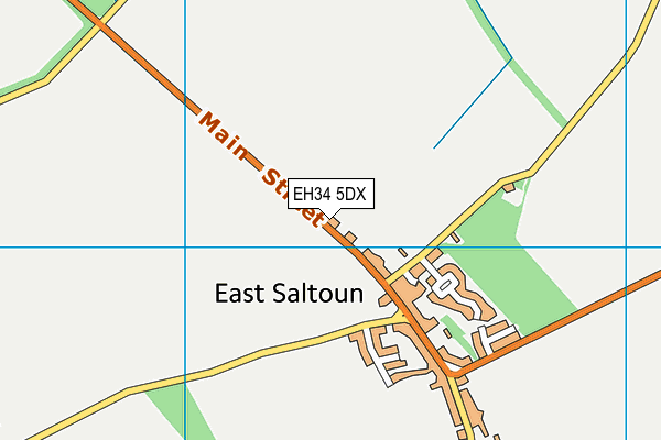 EH34 5DX map - OS VectorMap District (Ordnance Survey)