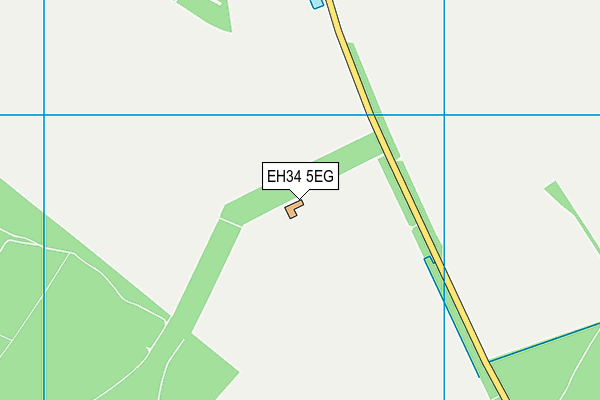 EH34 5EG map - OS VectorMap District (Ordnance Survey)