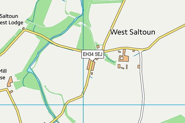 EH34 5EJ map - OS VectorMap District (Ordnance Survey)