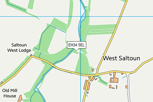 EH34 5EL map - OS VectorMap District (Ordnance Survey)