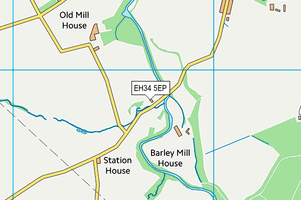 EH34 5EP map - OS VectorMap District (Ordnance Survey)