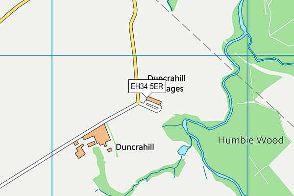 EH34 5ER map - OS VectorMap District (Ordnance Survey)