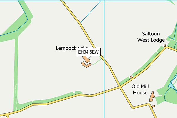 EH34 5EW map - OS VectorMap District (Ordnance Survey)