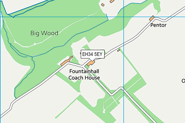 EH34 5EY map - OS VectorMap District (Ordnance Survey)