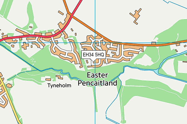 EH34 5HQ map - OS VectorMap District (Ordnance Survey)