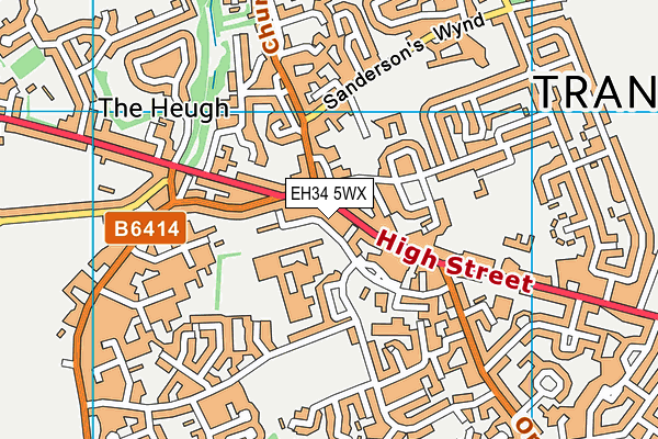 EH34 5WX map - OS VectorMap District (Ordnance Survey)