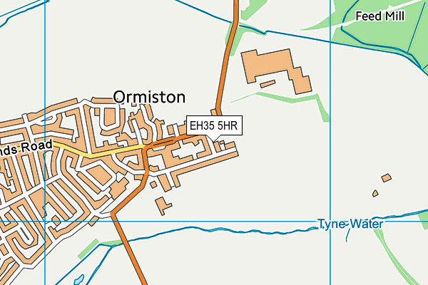 EH35 5HR map - OS VectorMap District (Ordnance Survey)