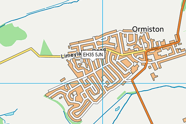 EH35 5JN map - OS VectorMap District (Ordnance Survey)