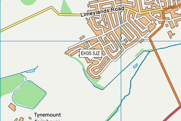 EH35 5JZ map - OS VectorMap District (Ordnance Survey)