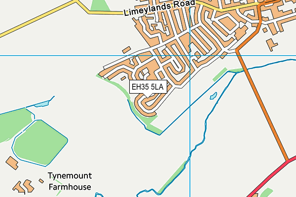 EH35 5LA map - OS VectorMap District (Ordnance Survey)