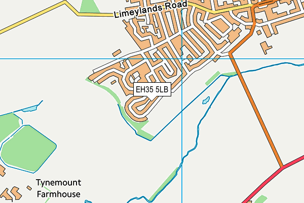 EH35 5LB map - OS VectorMap District (Ordnance Survey)