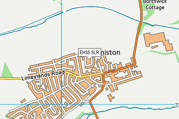 EH35 5LR map - OS VectorMap District (Ordnance Survey)