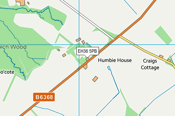 EH36 5PB map - OS VectorMap District (Ordnance Survey)