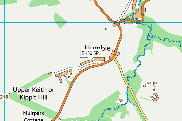 EH36 5PJ map - OS VectorMap District (Ordnance Survey)