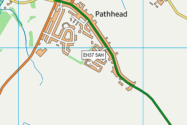 EH37 5AH map - OS VectorMap District (Ordnance Survey)