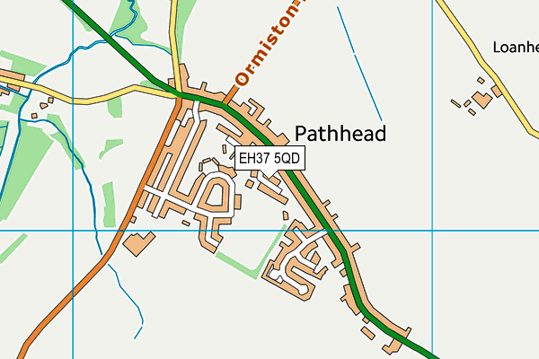 EH37 5QD map - OS VectorMap District (Ordnance Survey)