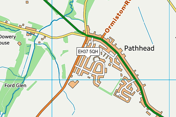 EH37 5QH map - OS VectorMap District (Ordnance Survey)