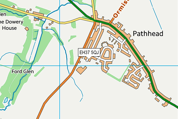 EH37 5QJ map - OS VectorMap District (Ordnance Survey)