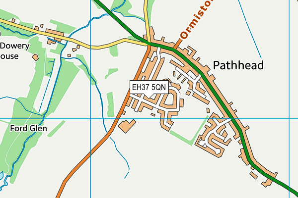 EH37 5QN map - OS VectorMap District (Ordnance Survey)