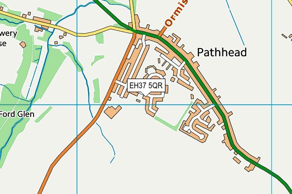 EH37 5QR map - OS VectorMap District (Ordnance Survey)